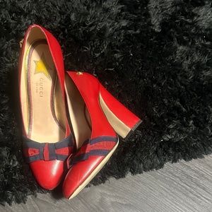 Red Gucci high block heels -9 Europe